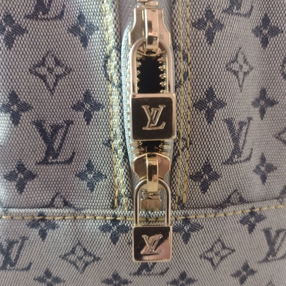 SOLD 💔 Louis Vuitton Mini Lin Marie Navy Monogram Speedy Deauville Boston Bag - Picture 5 of 15